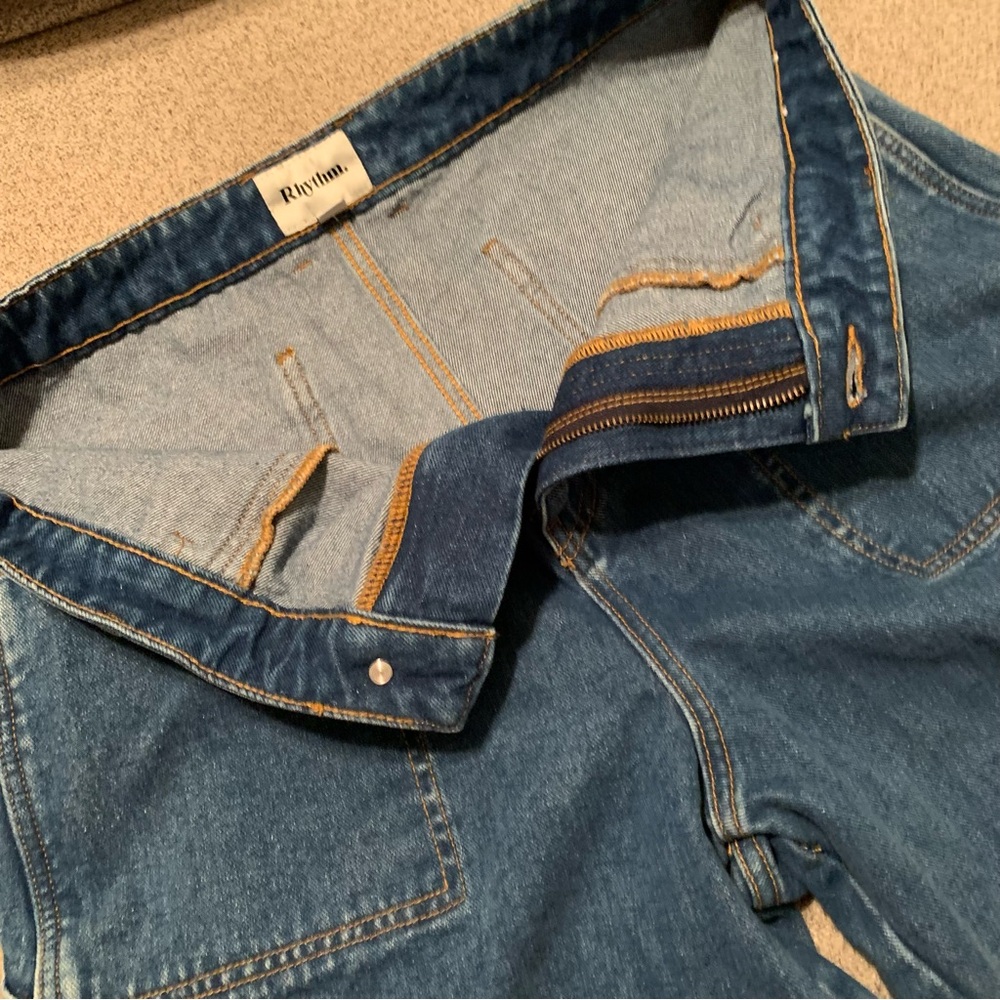 Rhythm Blue Jean Patch Pocket Carpenter Shorts - image 7